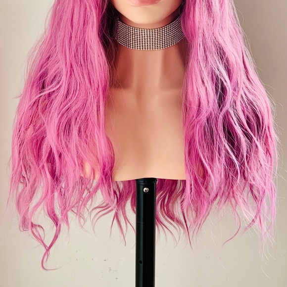 Gorgeous 24” Pink Berry 13x2.5 Lace Front Premium Fiber Wig for Daily Wear/Event - Picture 9 of 13